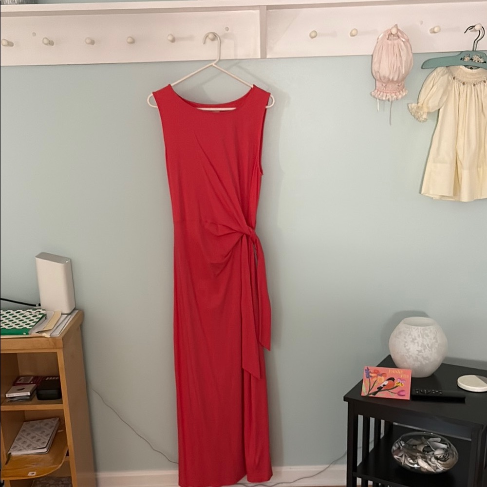 Lands' End Vibrant Red Maxi Dress